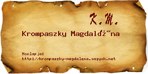 Krompaszky Magdaléna névjegykártya
